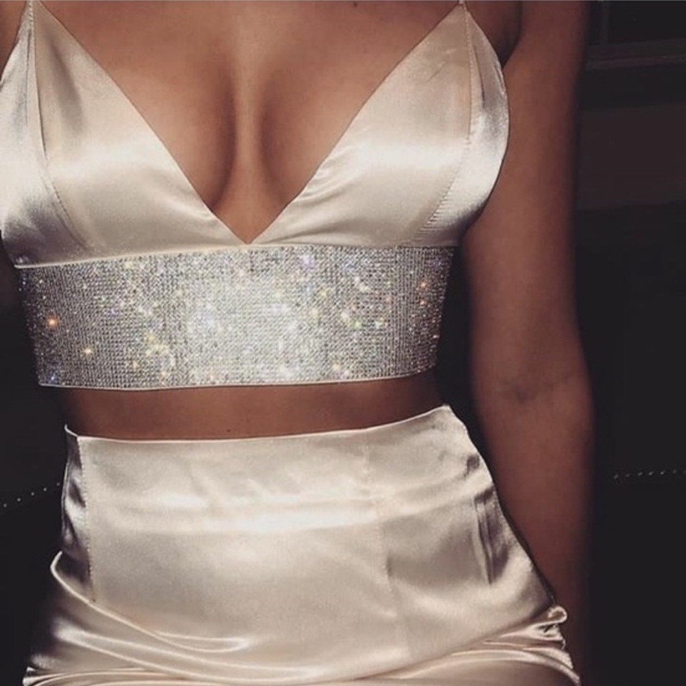 Meshki Rose Gold Diamanté Set - Picture 2 of 8